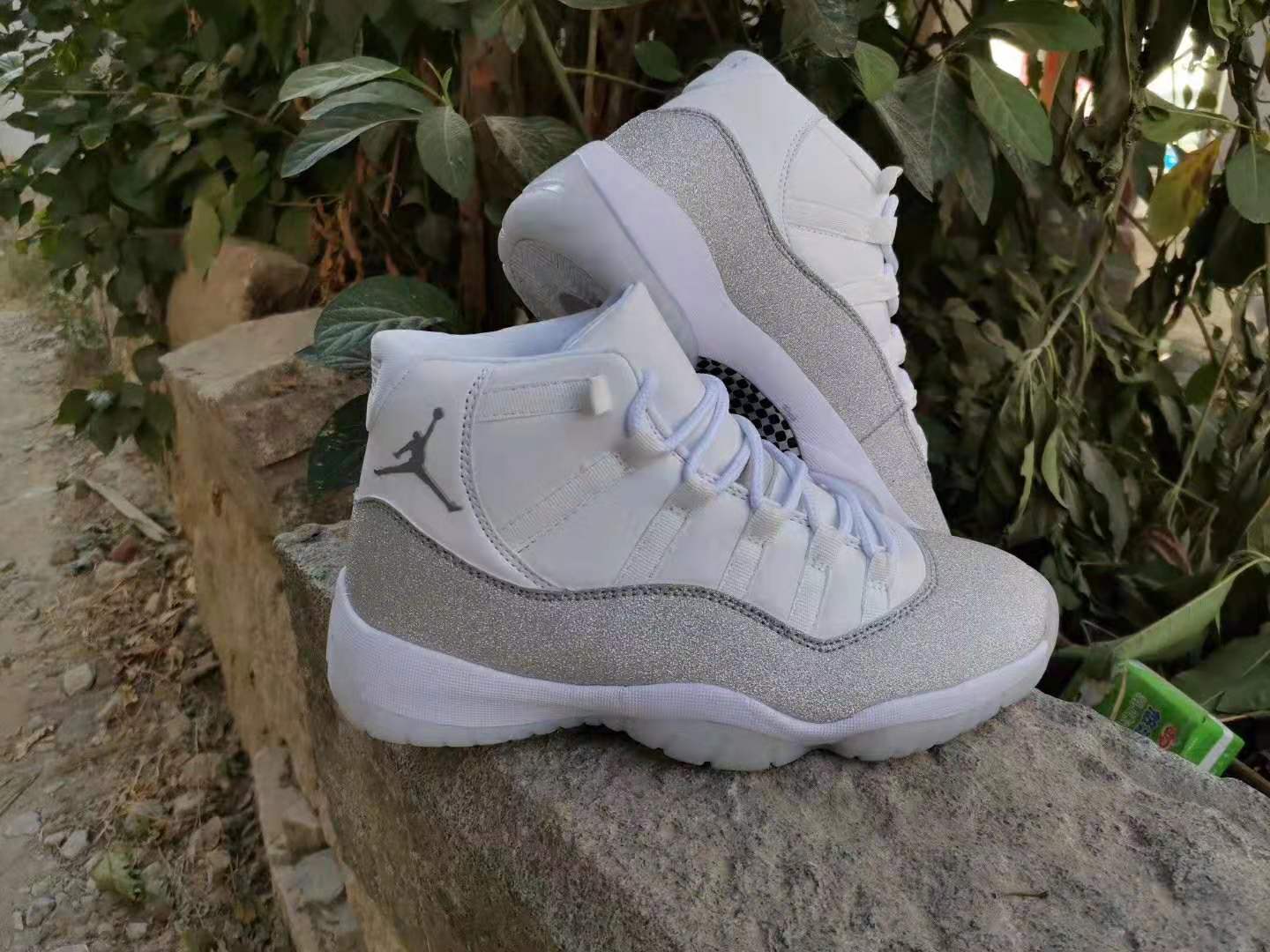 2019 Air Jordan 11 Retro White Silver Shoes - Click Image to Close